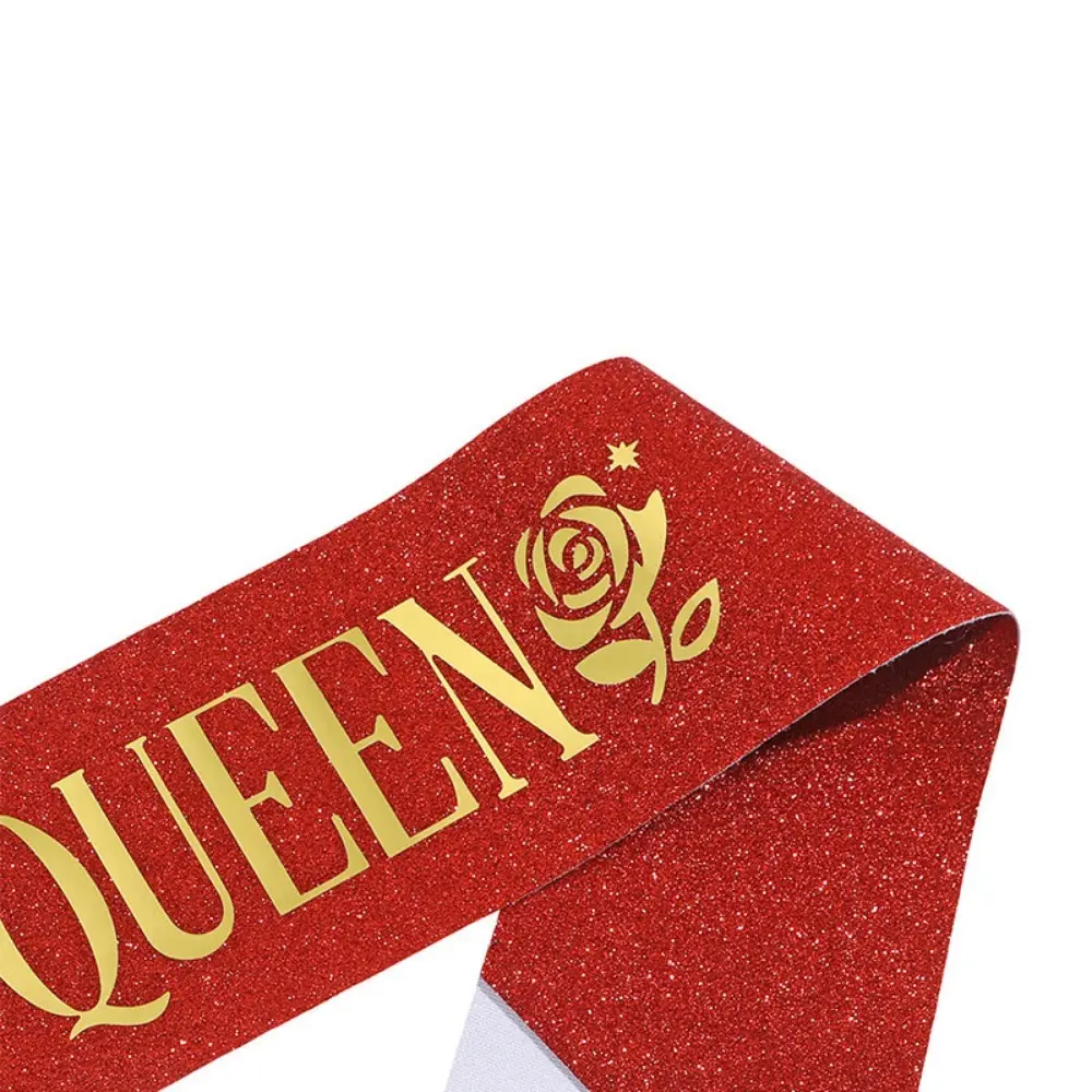 Glitter Birthday Queen Sash 20th 30th 40th 50th 60th 70th Birthday Sash for Girls Women Happy Birthday Party Decoration Supplies