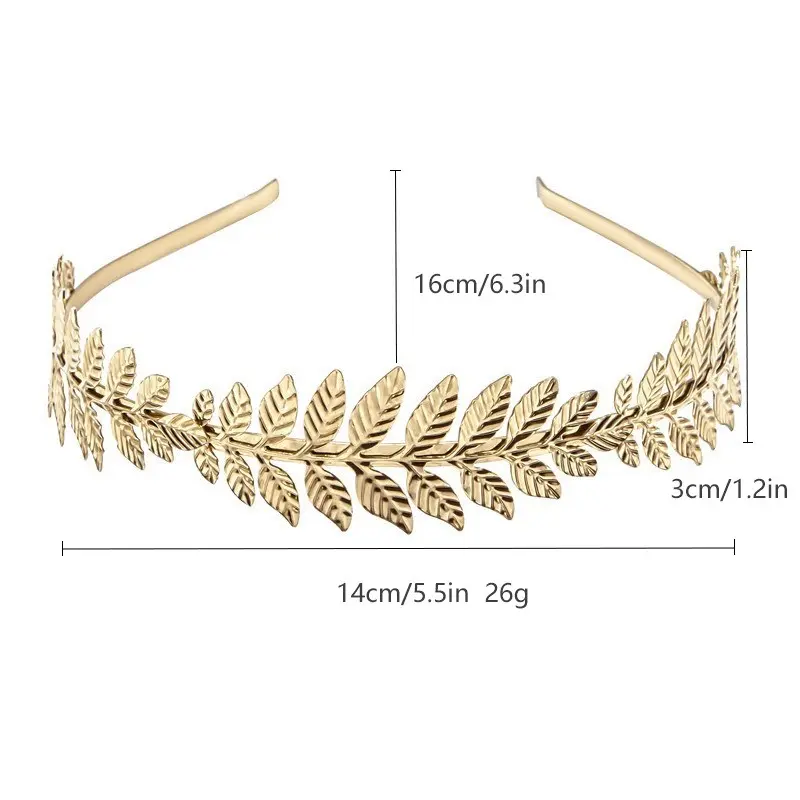 Gold Silver Olive Leaf Headband Headpiece Crown Tiara Headdress Goddess Greek Head Jewelry Bride Wedding Hair Accessories Gifts