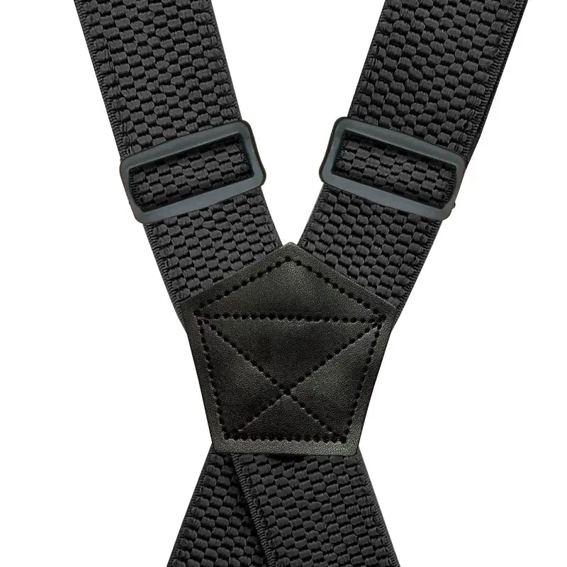 Men's Heavy Duty Work Suspenders 3.5cm Wide X-Shape with 4 Swivel Snap Hooks Adjustable Elastic Biker Snowboard Trouser Braces
