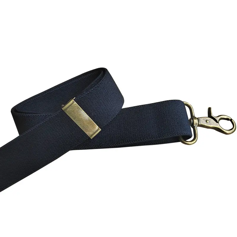Vintage Suspenders for Men Work Heavy Duty Big Tall 3.5cm Wide X-Shape 4 Bronze Snap Hooks Adjustable Elastic Trouser Braces