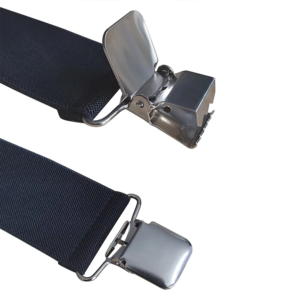 Suspenders for Men Work Heavy Duty Big and Tall 3.5cm Wide X Back with 4 Strong Clips Adjustable Elastic Trouser Braces Straps