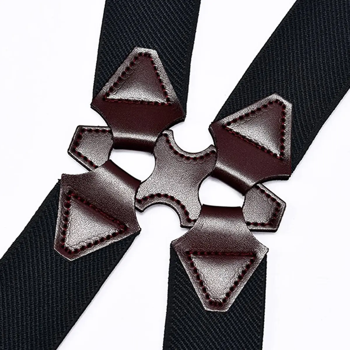 Hip-Clip Suspenders for Men Heavy Duty Big Tall 3.5cm 2 Clips Adjustable Elastic Trouser Braces Strap Belt Gifts for Dad Husband