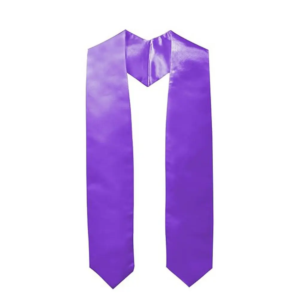 Unisex Graduation Honor 182cm Stole Satin Scarf Solid Color for Class of 2025 Junior High School Adult Graduation Party Supplies