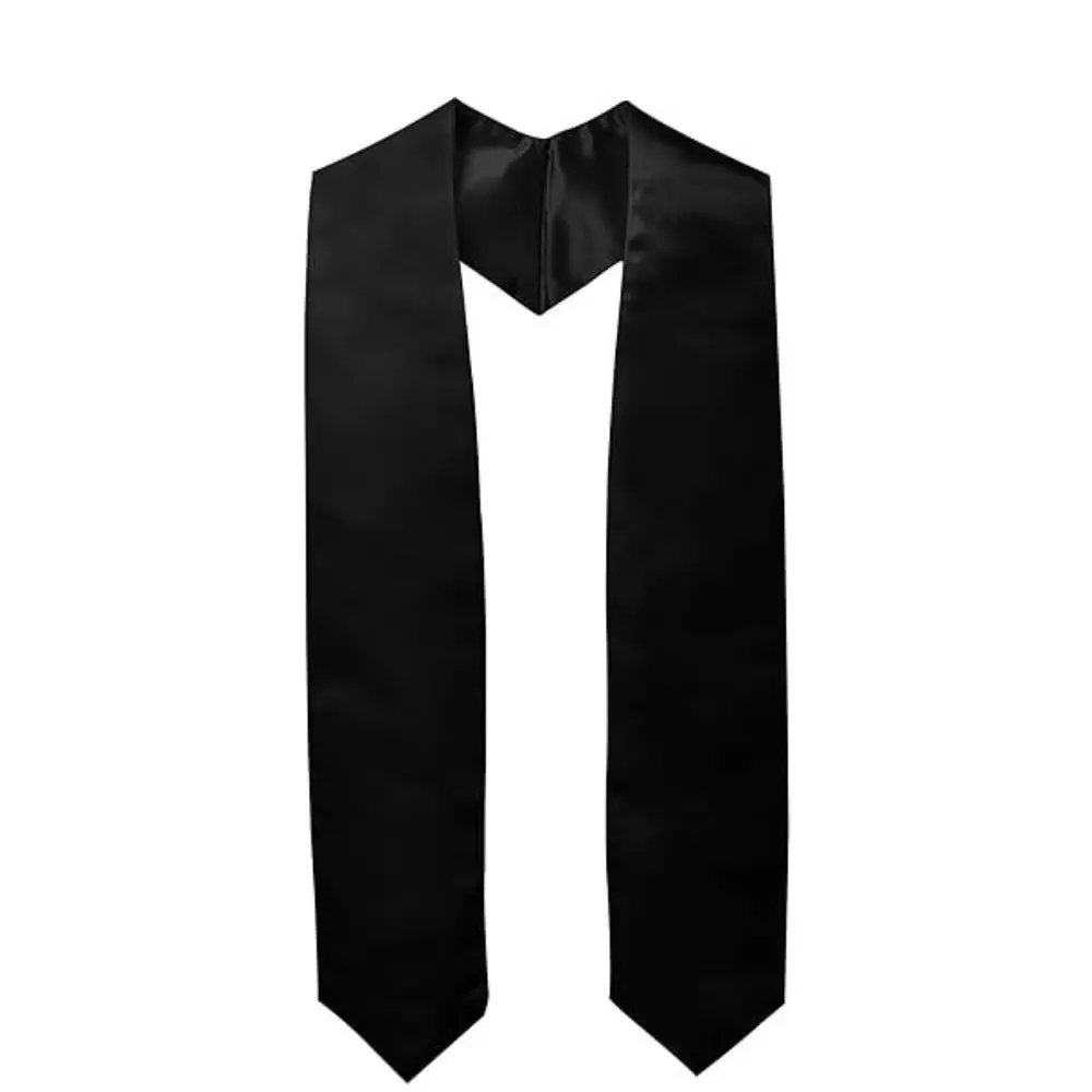 Unisex Graduation Honor 182cm Stole Satin Scarf Solid Color for Class of 2025 Junior High School Adult Graduation Party Supplies