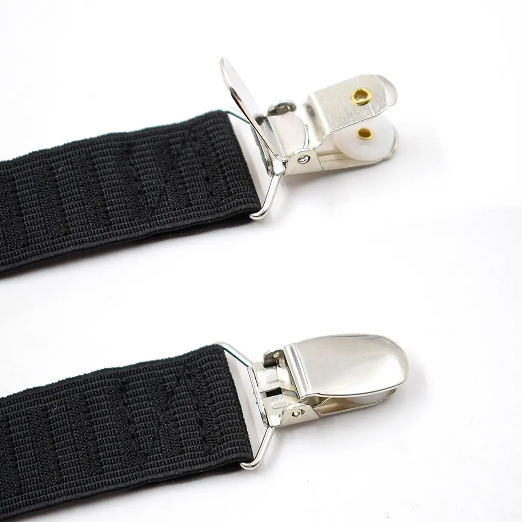 1Pair Men's Shirt Stays Leg Suspenders Strap Belt Adjustable Elastic Military Shirt Holders Tuckers Non Slip Clips Sock Garters
