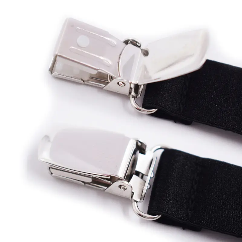 1 Pair Shirt Stays Holders for Men Military Police Adjustable Elastic Leg Suspenders Straps Non Slip Shirt Tucker Sock Garters