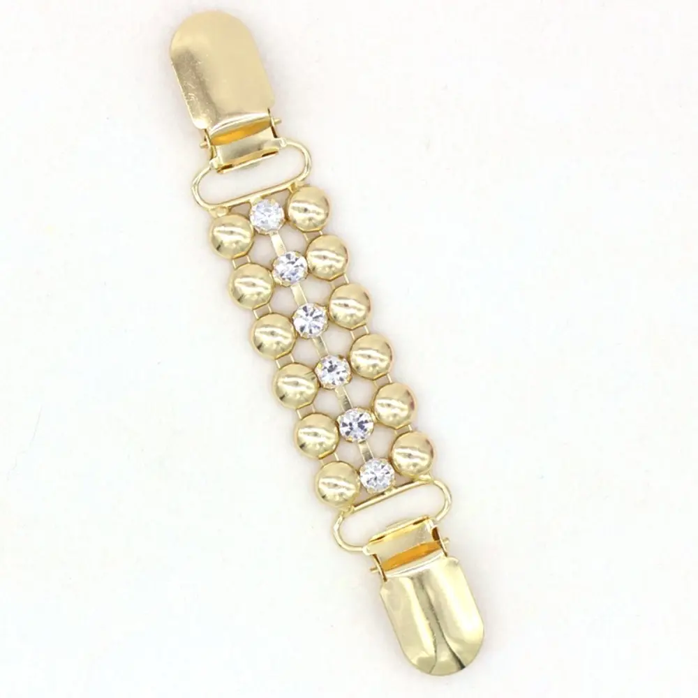 1 Piece Rhinestone Pearl Sweater Shawl Clips Cardigan Collar Dress Shirt Clip Waist Back Cinch Brooch for Women Girl Clothing