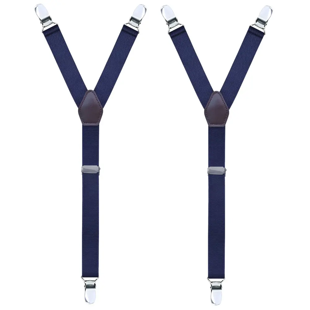 1 Pair Men's Shirt Holders Stays Y-Shaped Adjustable Elastic Leg Suspenders Straps Non-slip 3 Metal Clips Sock Garter Clamps