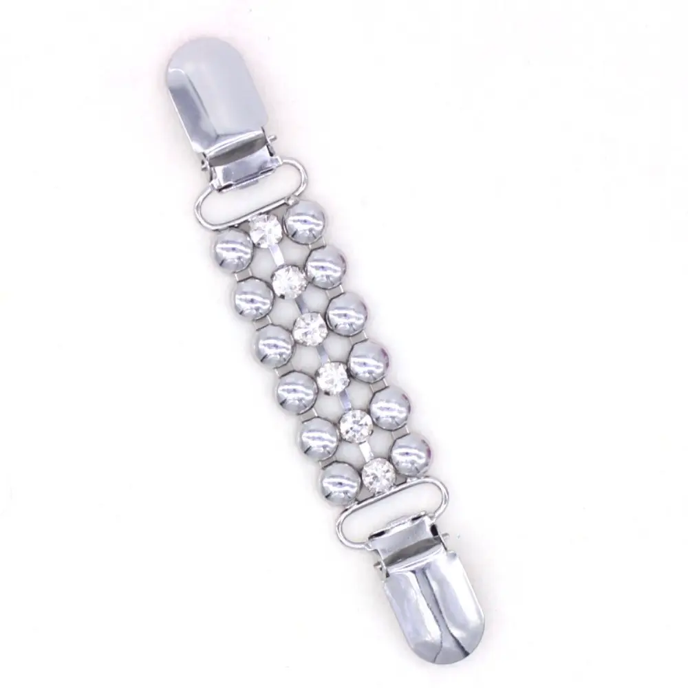1 Piece Rhinestone Pearl Sweater Shawl Clips Cardigan Collar Dress Shirt Clip Waist Back Cinch Brooch for Women Girl Clothing
