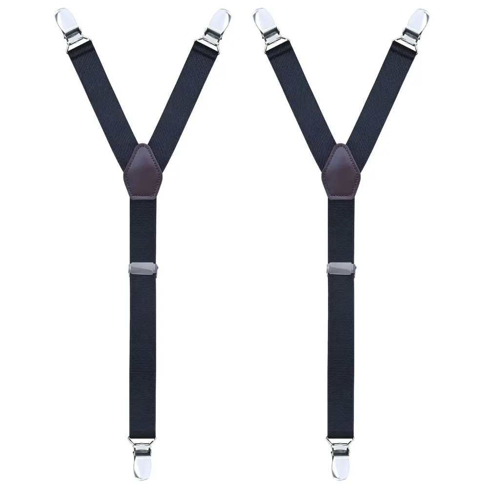1 Pair Men's Shirt Holders Stays Y-Shaped Adjustable Elastic Leg Suspenders Straps Non-slip 3 Metal Clips Sock Garter Clamps