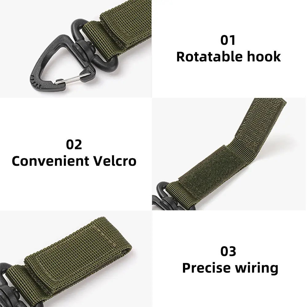 Outdoor Nylon Molle Tactical Backpack Carabiner Key Hook Webbing Buckle System Belt Buckle Hanging Camping Climbing Accessories
