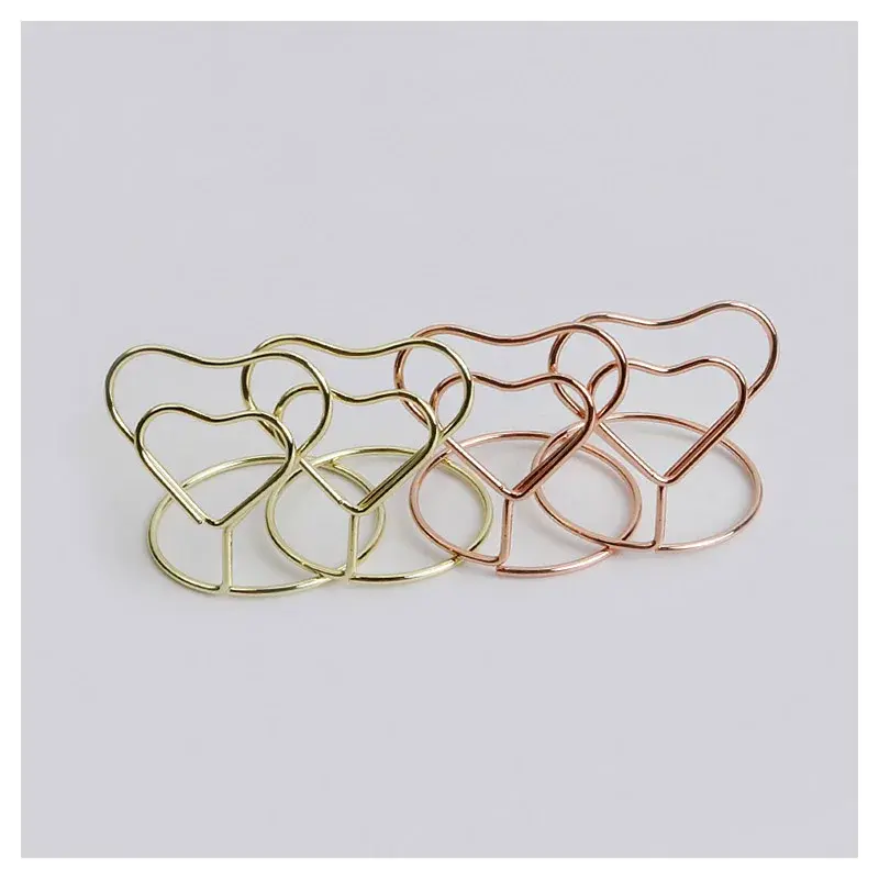 10pcs Heart Shape Mini Table Place Card Holders Table Number Stands Menu Memo Clips Wedding Birthday Party Reception Decoration