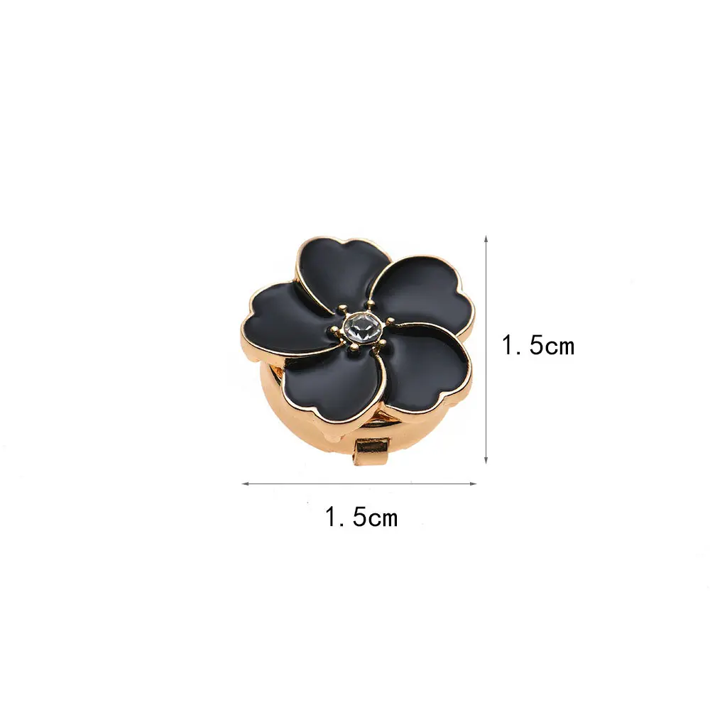 1 Piece Button Cover Cufflink Colorful Flower Diamond Button Covers for Women Blouses Dress Tux Shirt Wedding Formal Accessories