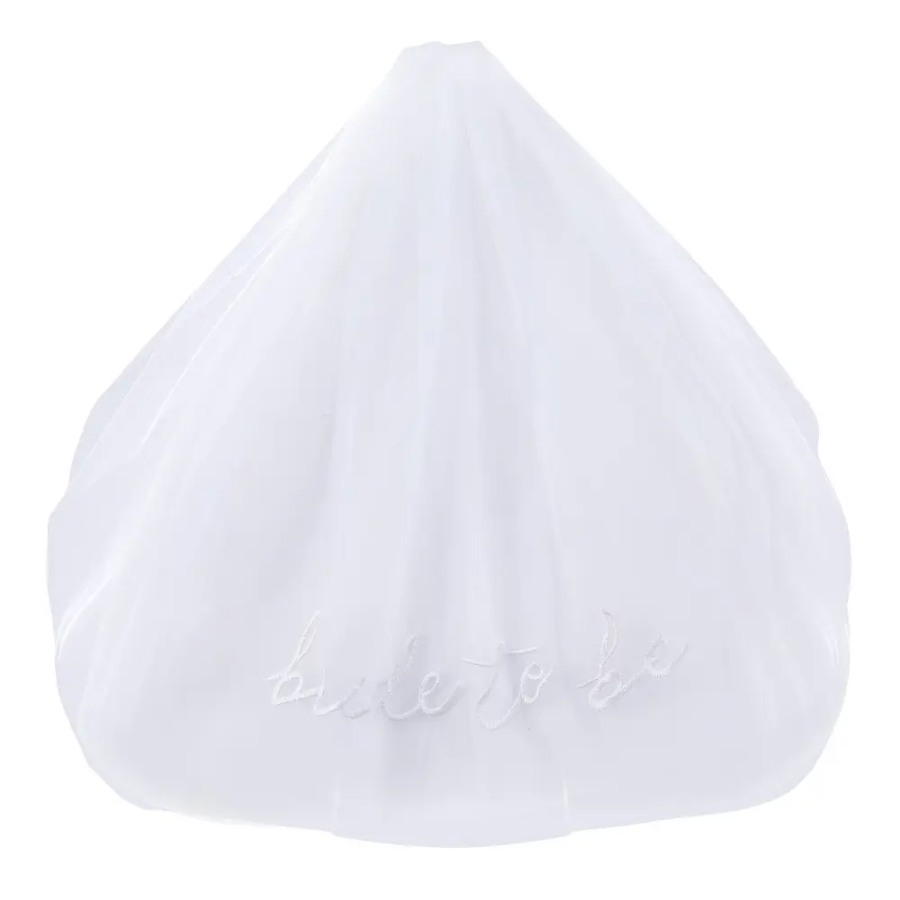 White Black Bride To Be Veil Bachelorette Double Layer Veil Gifts for Hen Night Bridal Shower Wedding Party Decoration Supplies