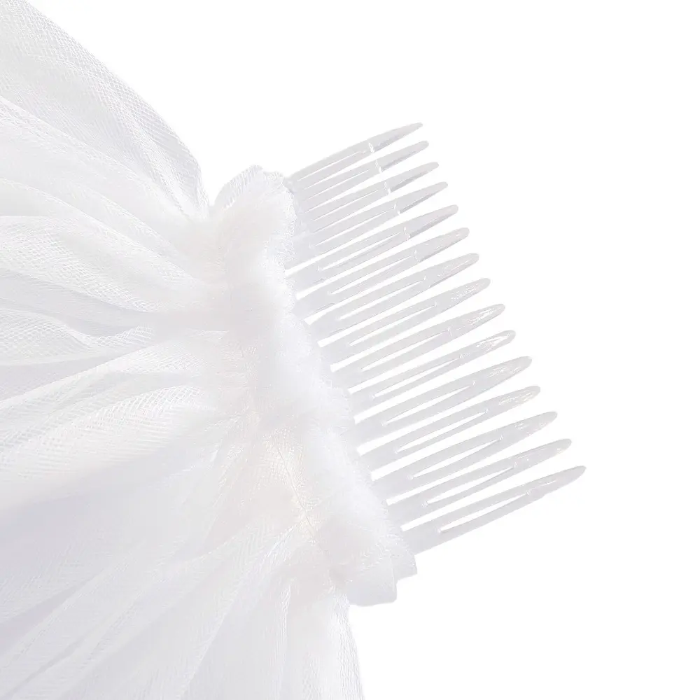 White Black Bride To Be Veil Bachelorette Double Layer Veil Gifts for Hen Night Bridal Shower Wedding Party Decoration Supplies
