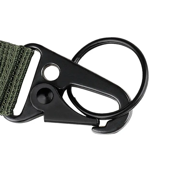 Tactical Belt Key Chain Holder Carabiner Molle Snap Hook Belt Nylon Webbing Buckle Hanging Camping Hiking Outdoor Accessories