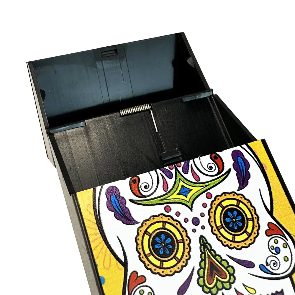 Cool Skull Cigarette Case Plastic Cigarette Holder Box for Men Women 20pcs Slim Size Cigarettes,Gifts for Him Dad Husband