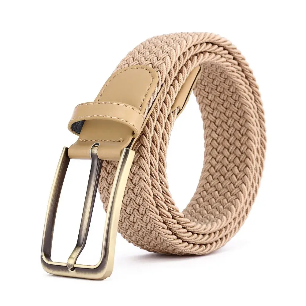 Elastic Stretch Woven Web Braided Belt for Women Men Boy Girl Casual Golf Jeans Pants Shorts Black Khaki Navy Brown