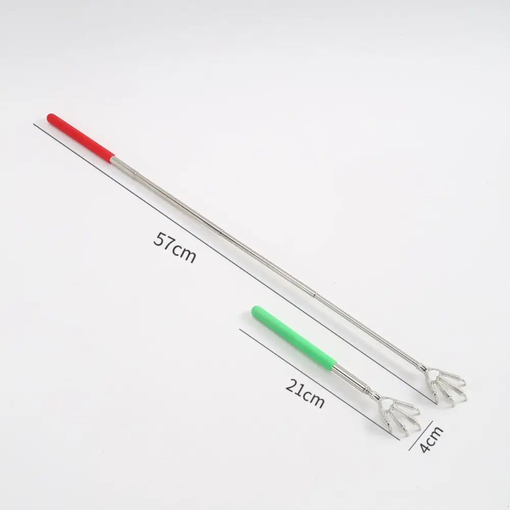 1 Piece Eagle Claw Extendable Back Scratcher Portable Telescoping Metal Back Scratchers with Rubber Handles Hand Massager