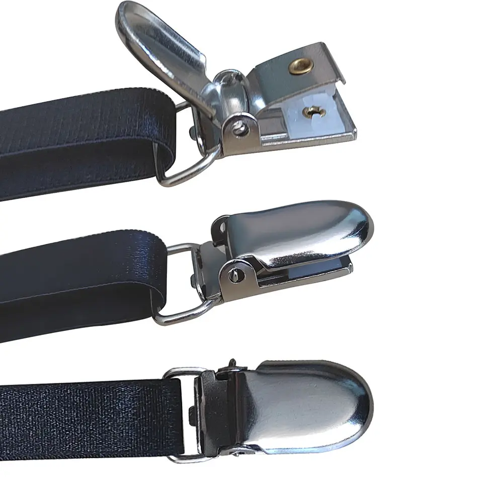 2pcs/Set Men's Shirt Stays Garters Belts Adjustable Elastic Shirt Holder Straps Keep Shirt Tucked In Non-Slip Leg Suspenders