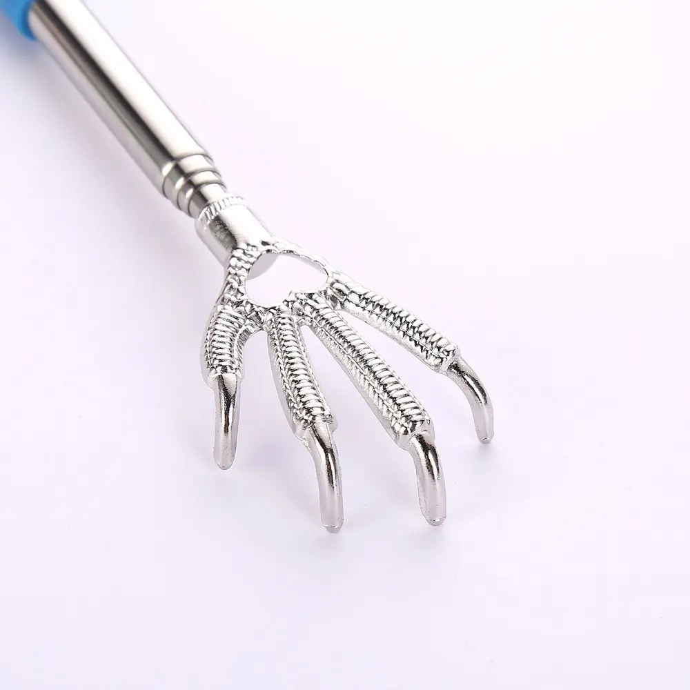 1 Piece Eagle Claw Extendable Back Scratcher Portable Telescoping Metal Back Scratchers with Rubber Handles Hand Massager