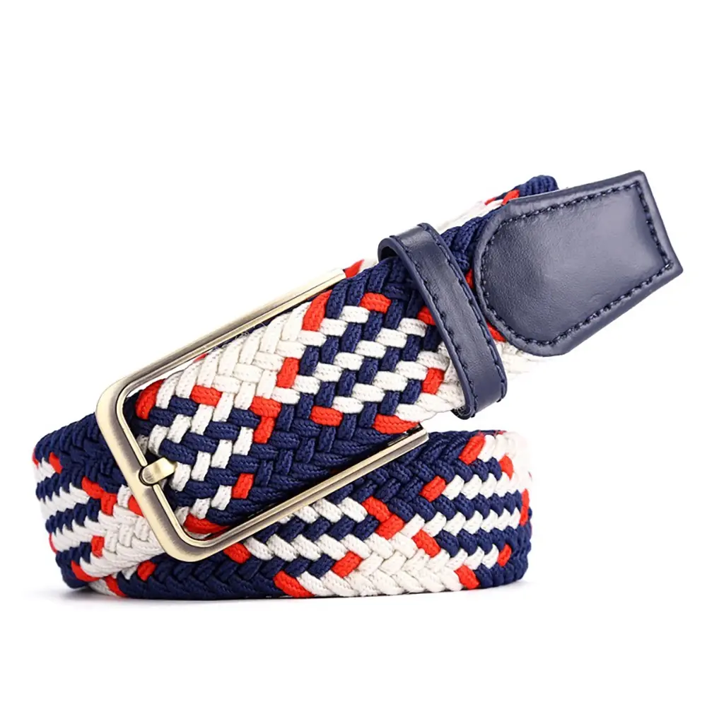 Elastic Stretch Woven Web Braided Belt for Women Men Boy Girl Casual Golf Jeans Pants Shorts Black Khaki Navy Brown