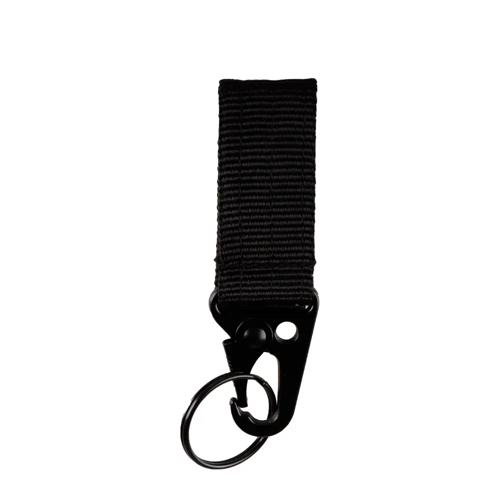 Tactical Belt Keychain Holder Carabiner Key Hook Nylon Webbing Buckle Systems Belts Buckle Hanging Hiking Outdoor Accessories