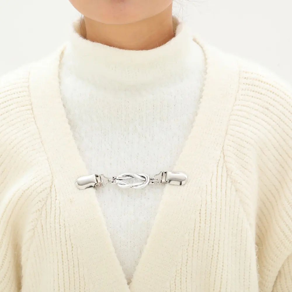 Elegant Sweater Clips Retro Back Cinch Shawl Cardigan Collar Clip to Tighten Dress Pant Waist Tightener for Women Girls Clothing