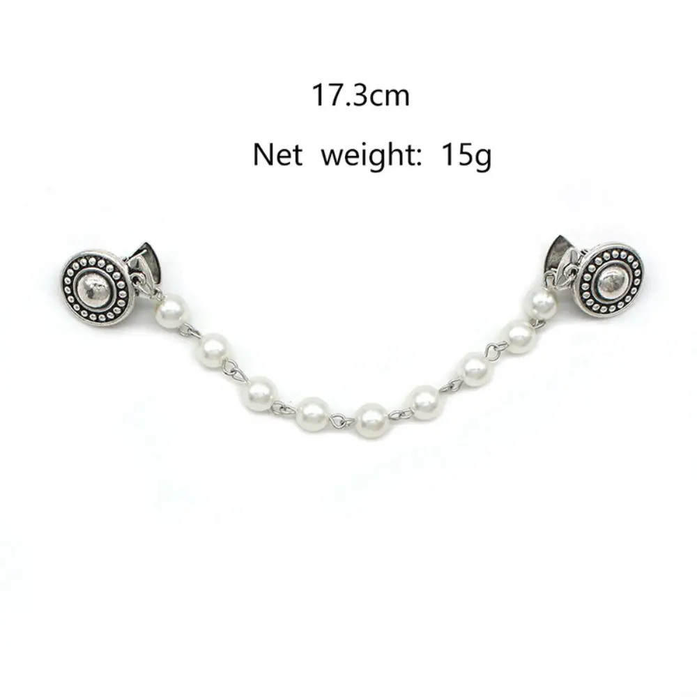Vintage Flower Chain Cardigan Clip Retro Tassel Buckles Cloak Shirt Collar Brooch Pin for Men Women Jewelry Clothing Accessories