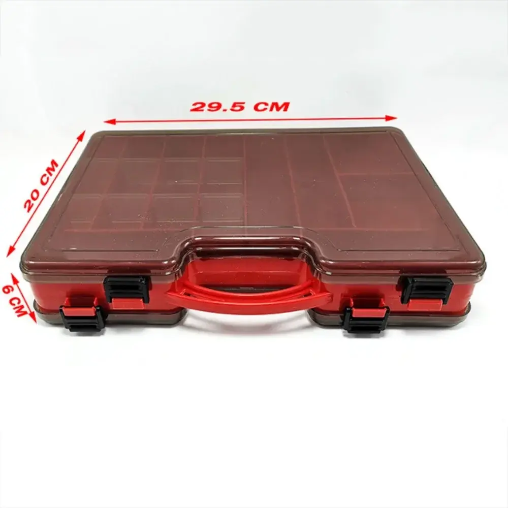 Portable Fishing Tackle Box Large Capacity Double Layer Fishing Baits Lure Storage Case Multi Compartments Fishing Accessories