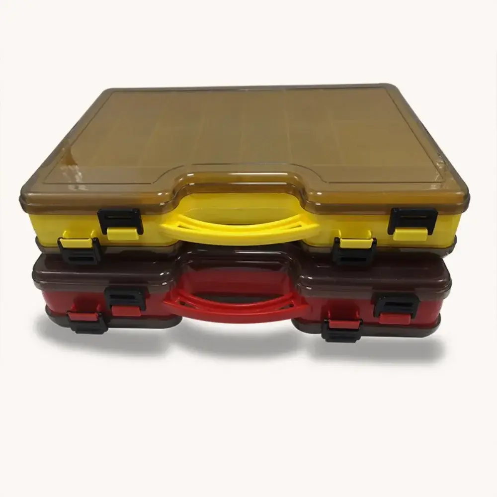 Portable Fishing Tackle Box Large Capacity Double Layer Fishing Baits Lure Storage Case Multi Compartments Fishing Accessories