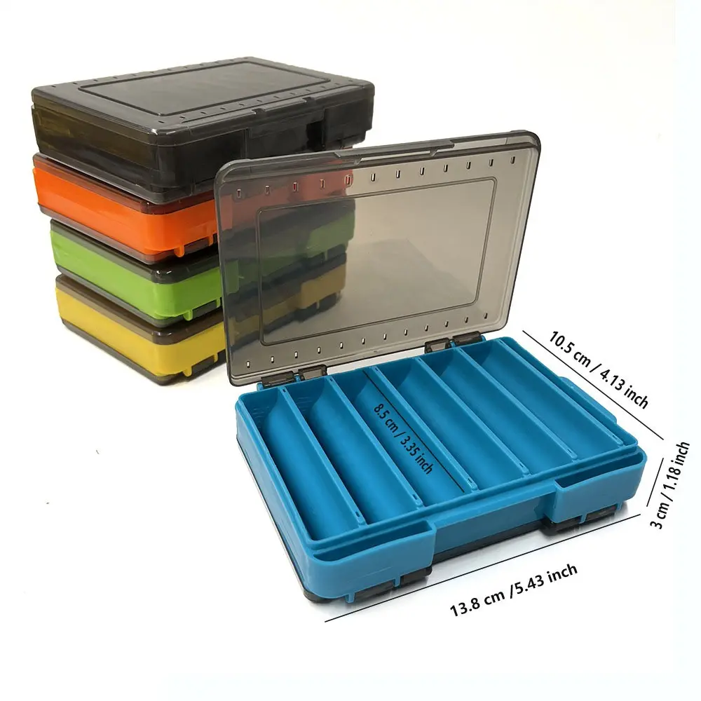 Double Sided Portable Lure Hook Boxes 12 14 Compartment Fishing Tackle Box Lure Baits Container Storage Case Fishing Accessories