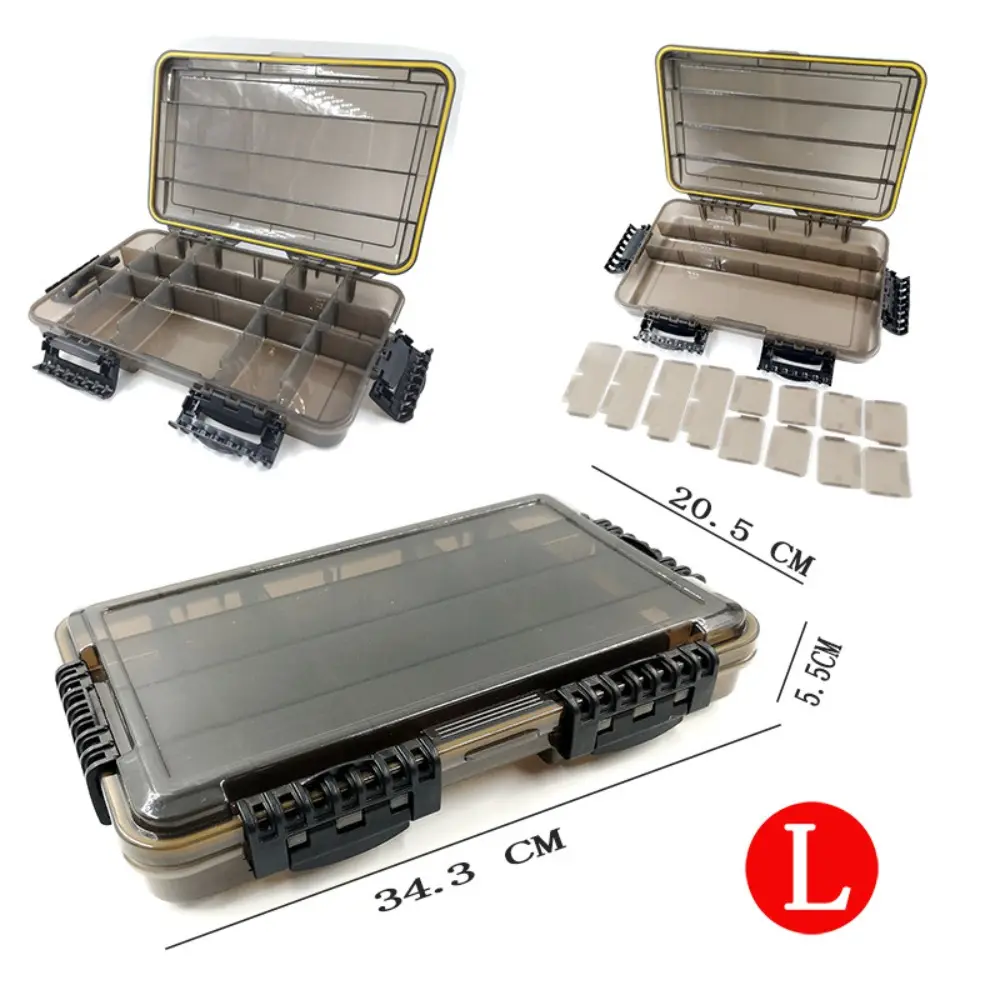 Large Waterproof Fishing Tackle Box Organizer with Removable Divider Portable Fishing Lure Bait Storage Case Fishing Accessories