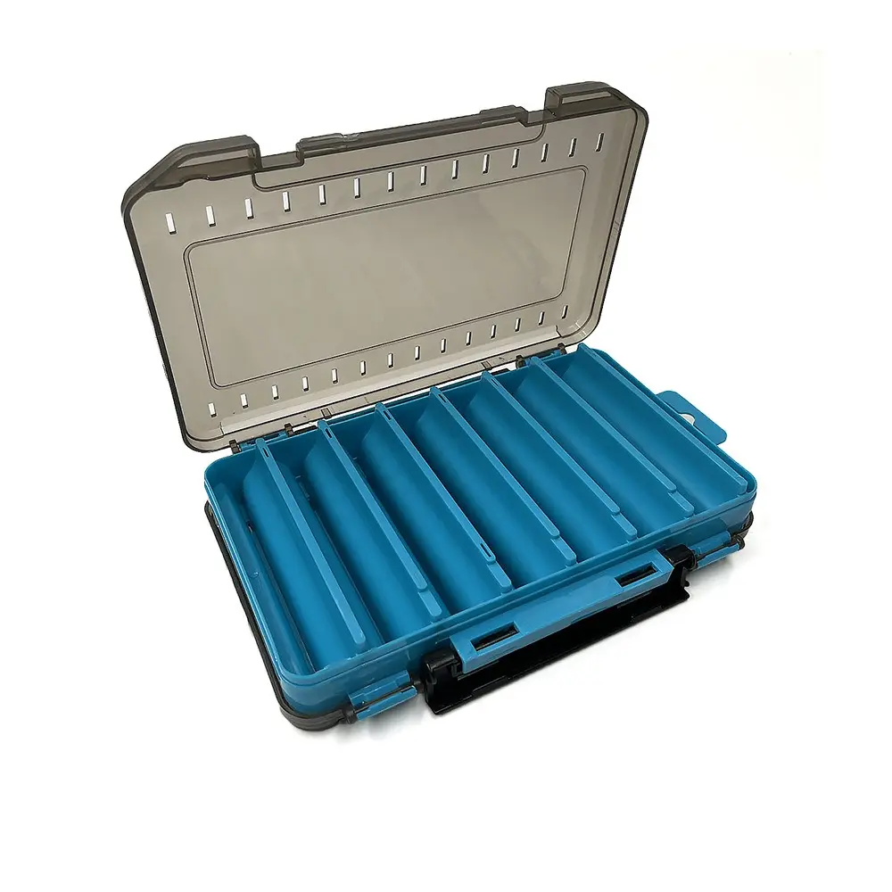 Double Sided Portable Lure Hook Boxes 12 14 Compartment Fishing Tackle Box Lure Baits Container Storage Case Fishing Accessories