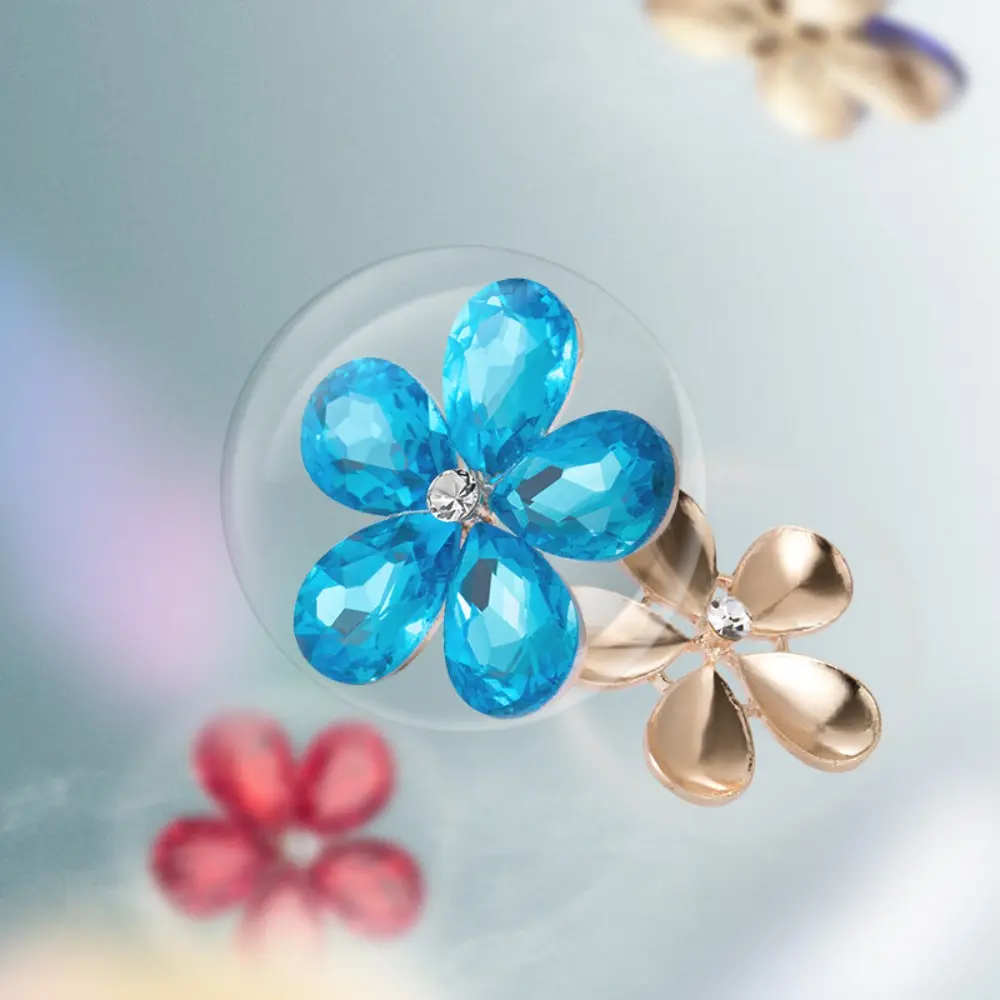 10pcs Flower Diamonds Crystal Glass 21mm Flower Rhinestone Hand Sew On Stones for Dress Wedding Bags Shoes Jewelry DIY Crafts