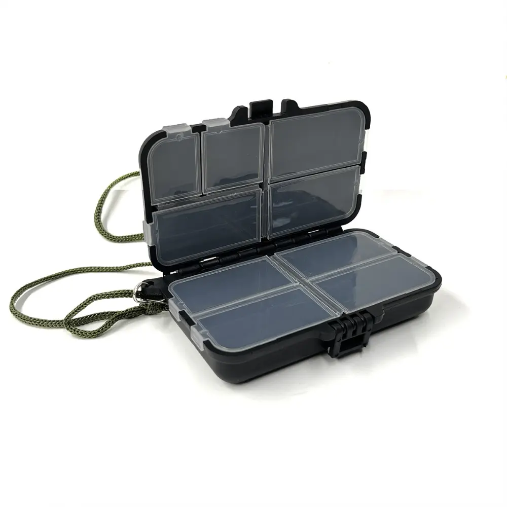 Plastic Fishing Tackle Boxes for Lure Accessories Storage Snap Swivel Hook Gear Baits Ideal for Fishing Storage Containers Black
