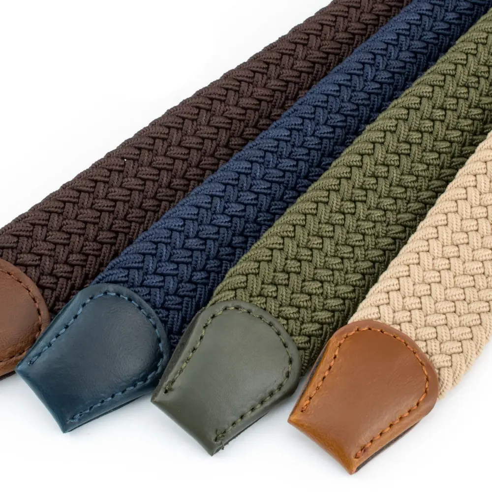 1pc Stretch Woven Braided Belt for Men Women Junior Casual Jeans Pants Golf Belt Canvas Belt