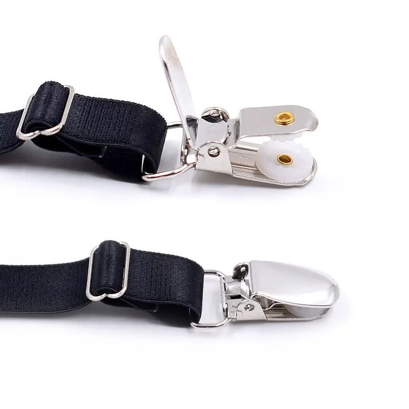 1 Pair Black Sock Garters for Women Girl JK Japanese Style Adjustable Elastic Non-Slip Sock Garter Holder Belt Leg Suspenders