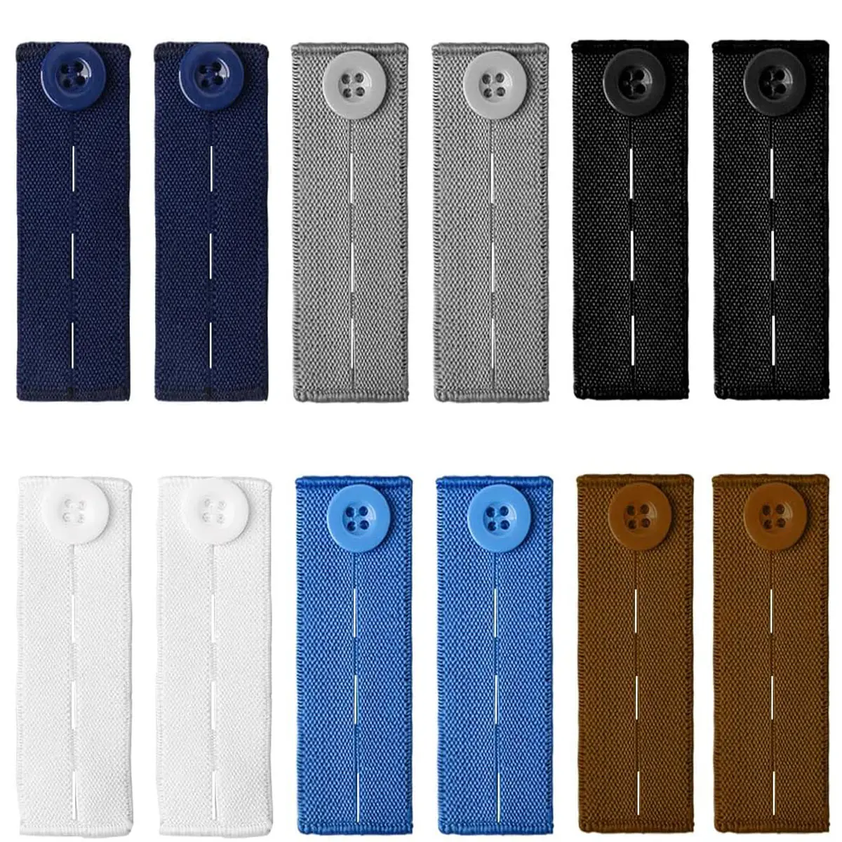 5pcs/lot Elastic Waist Extenders Adjustable Waistband Expanders for Women Men Jeans Pants Button Extender
