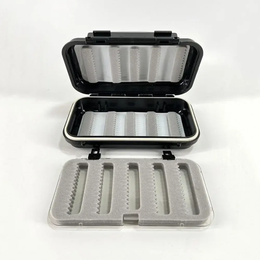 Fly Fishing Boxes Double Side Waterproof Fishing Tackle Box With Easy Grip Foam and Slit Foam Insert for Dry Wet Nymph Flies