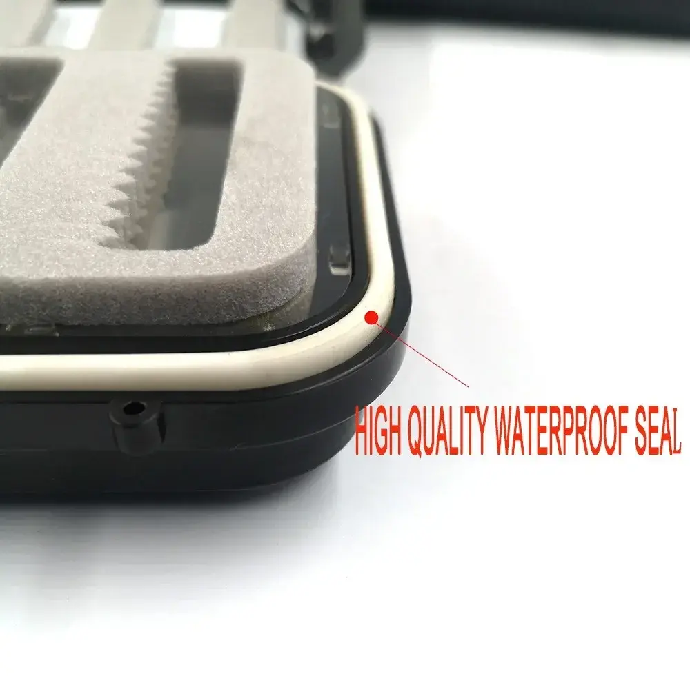 Fly Fishing Boxes Double Side Waterproof Fishing Tackle Box With Easy Grip Foam and Slit Foam Insert for Dry Wet Nymph Flies