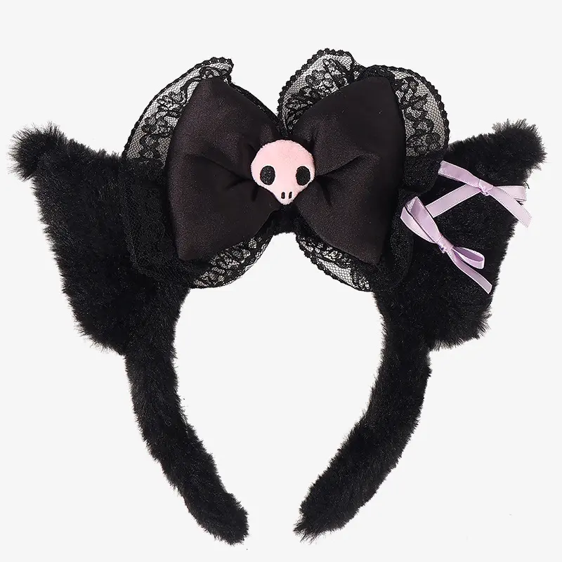 Sanrio Sweet Fashion Headband Kuromi My Melody Cute Anime Plush Hair Hoop For Girls Princess Style All-match Hair Accessories