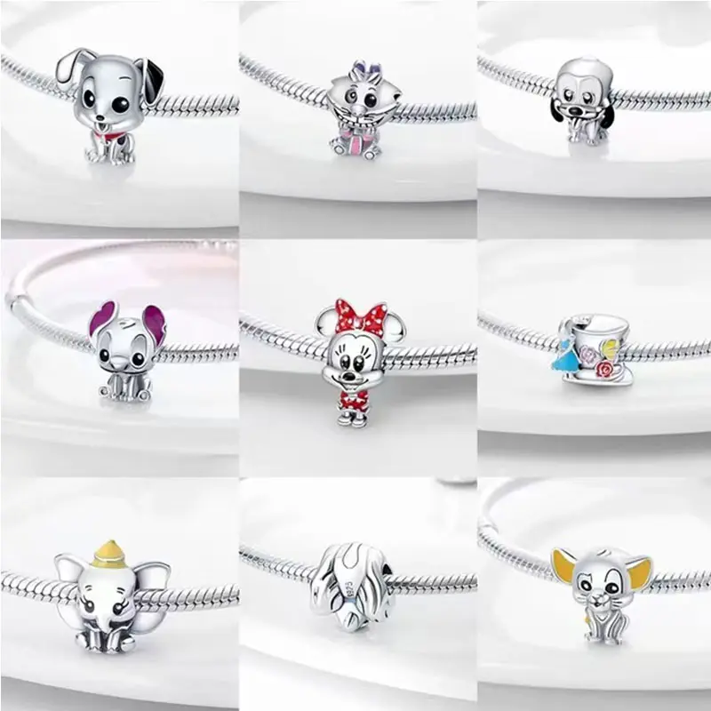New 100% 925 sterling silver Disney  pendant beads, suitable for original DlY bracelet, women's fashion gift,
