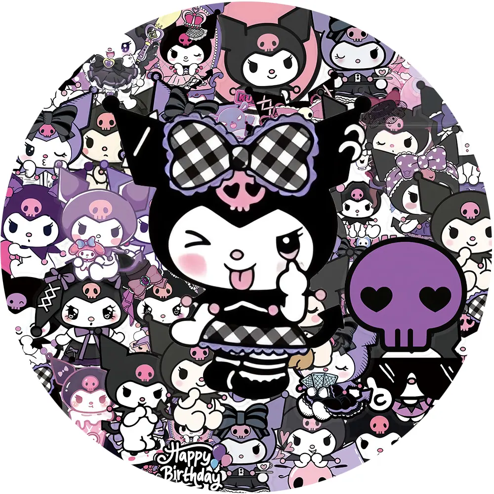 10/30/50pcs Transparent Kawaii Sanrio Kuromi Cartoon Stickers Aesthetic Waterproof DIY Diary Laptop Cute Anime Sticker Kids Toys