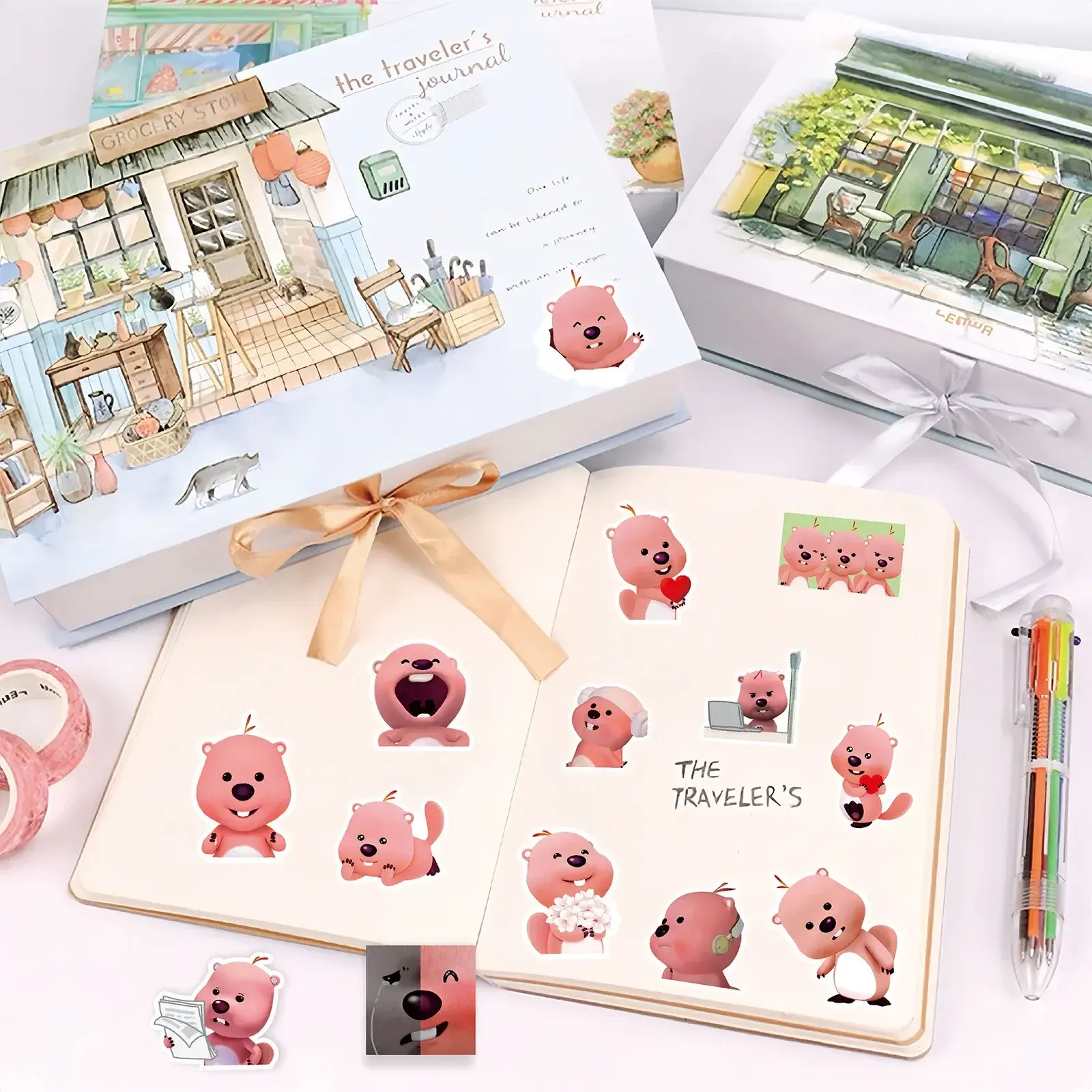 100PCS Cute Loopy Stickers Anime Diary Decal DIY Cartoon Skateboard Laptop Motorcycle Waterproof Cool Sticker Pack Kids Toy