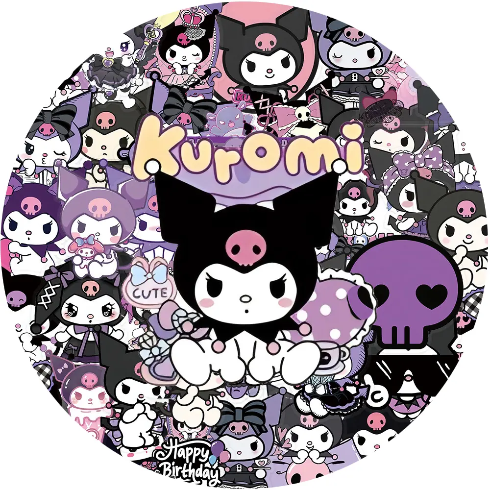10/30/50pcs Transparent Kawaii Sanrio Kuromi Cartoon Stickers Aesthetic Waterproof DIY Diary Laptop Cute Anime Sticker Kids Toys
