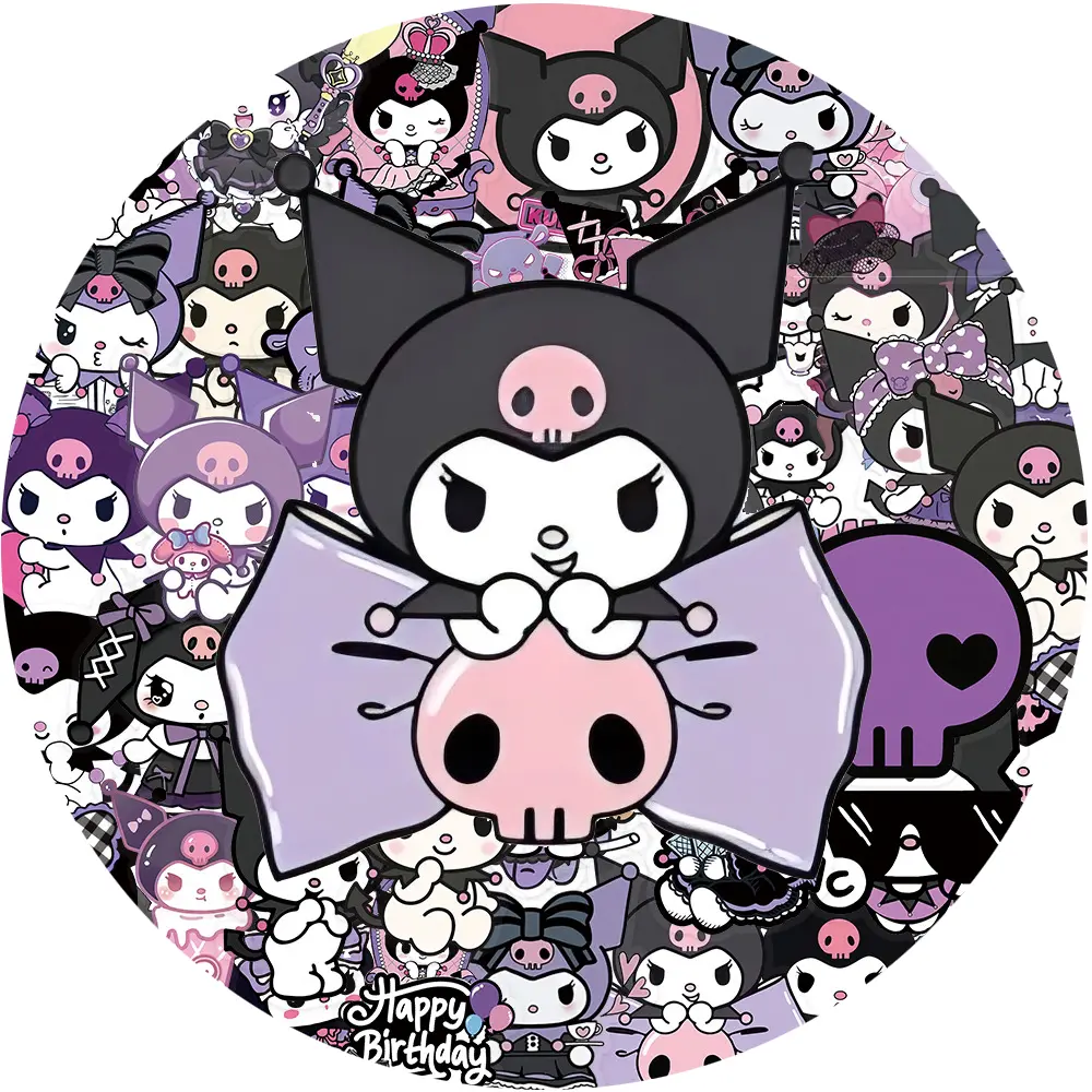 10/30/50pcs Transparent Kawaii Sanrio Kuromi Cartoon Stickers Aesthetic Waterproof DIY Diary Laptop Cute Anime Sticker Kids Toys