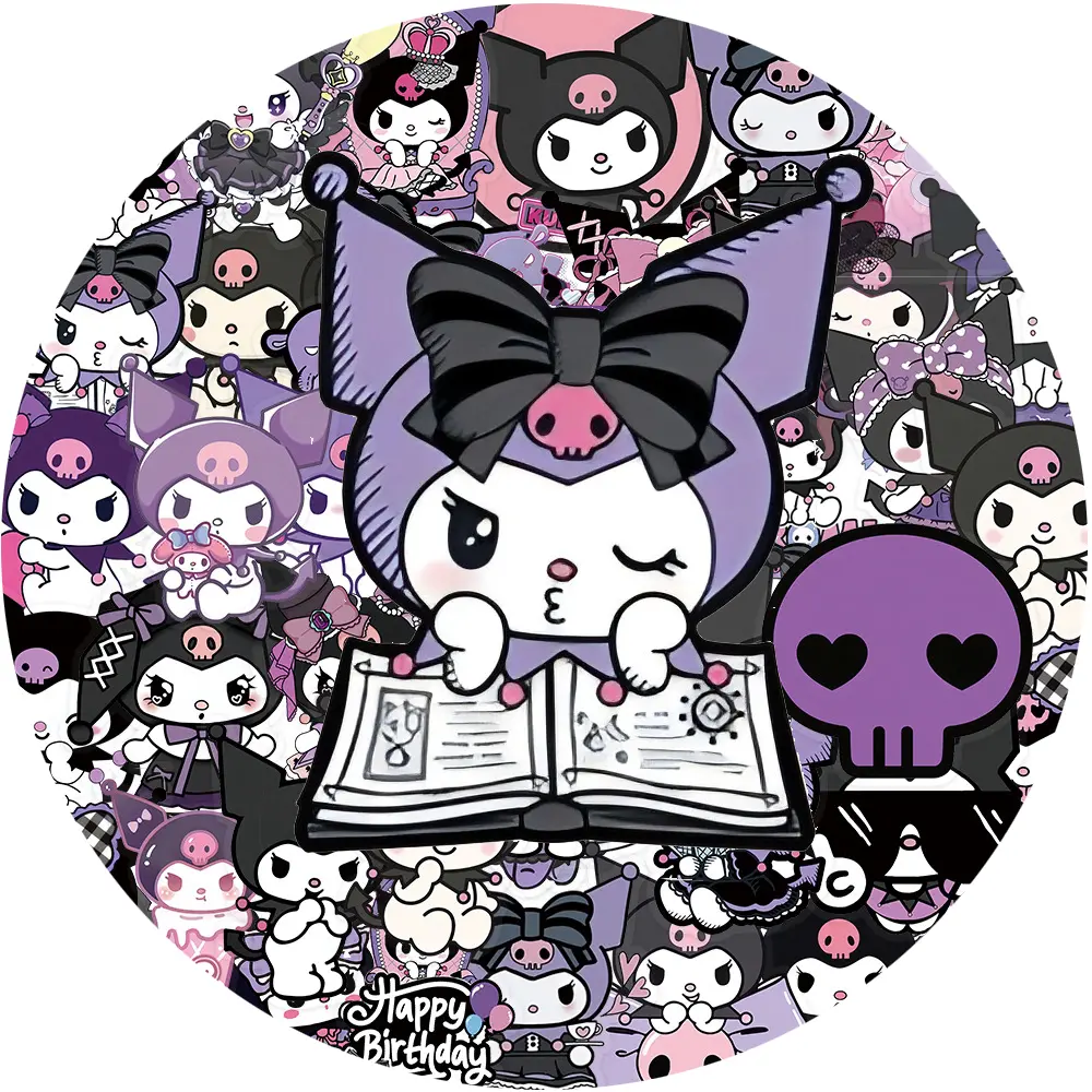 10/30/50pcs Transparent Kawaii Sanrio Kuromi Cartoon Stickers Aesthetic Waterproof DIY Diary Laptop Cute Anime Sticker Kids Toys