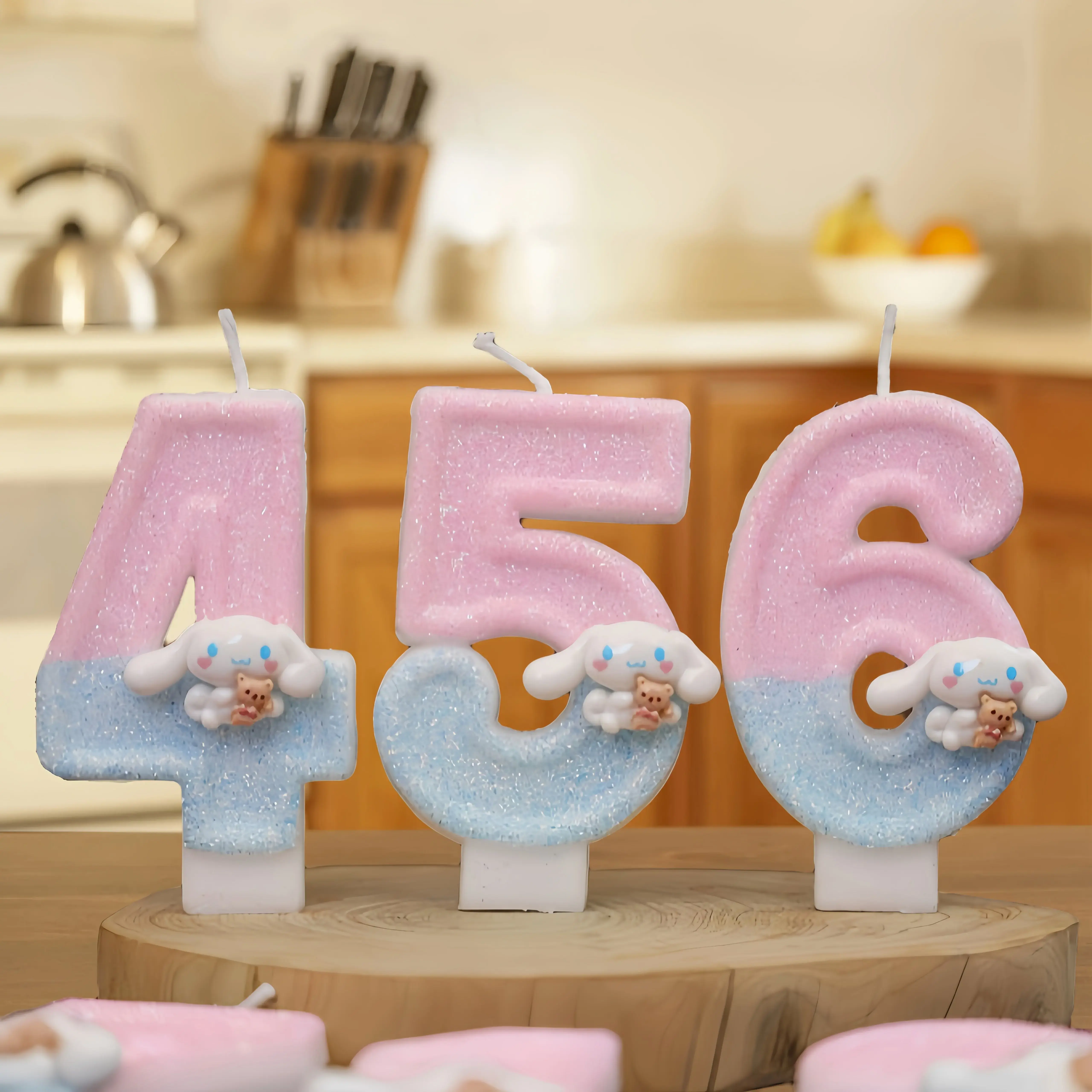 Sanrio 0-9 Number Candle Cute Cinnamoroll dog 3D Kawaii Cartoon Character Party Cake Plug-in Birthday Cake Decoration ﻿Gifts