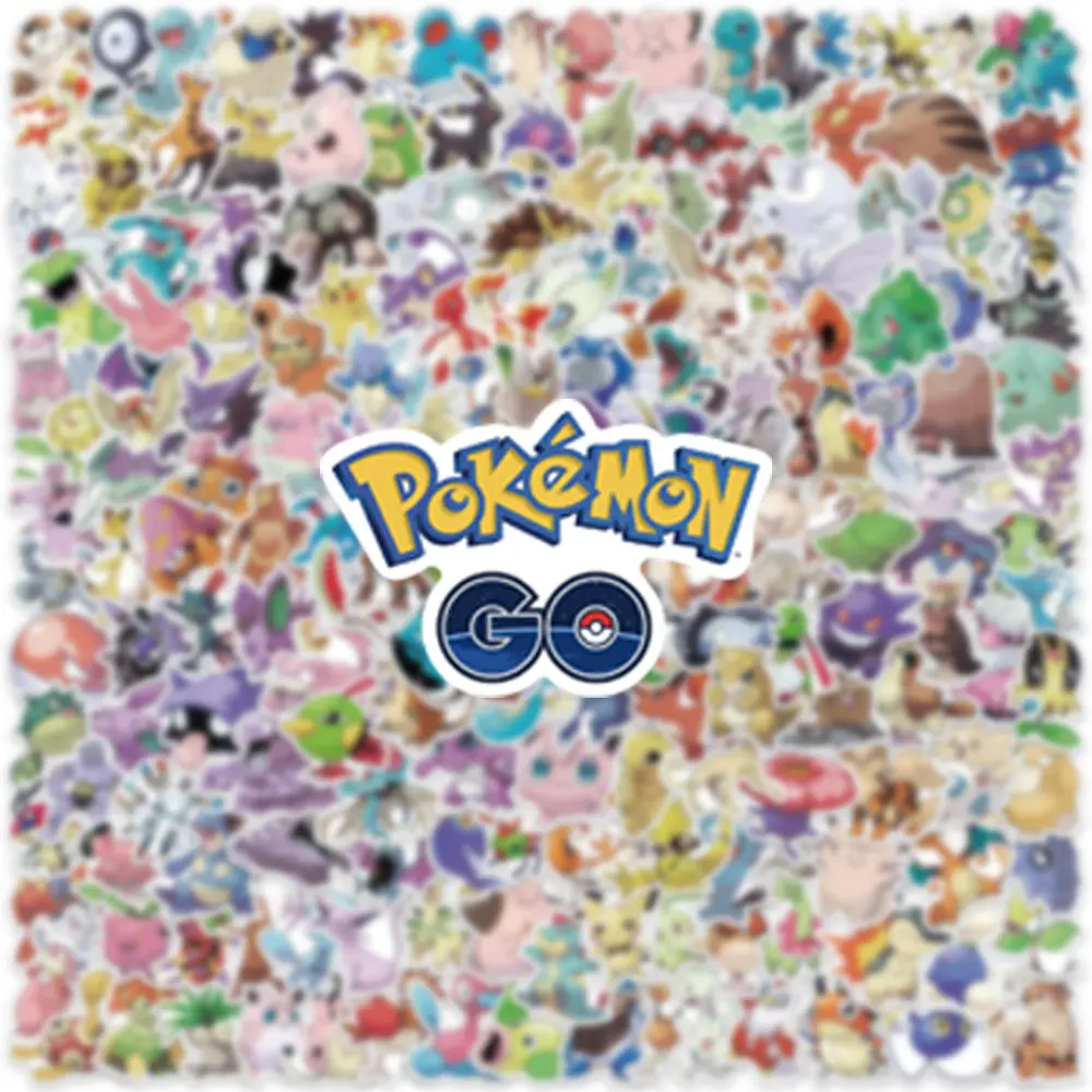 100/200/300Pcs Pokemon Kawaii Pikachu Stickers Decoration Decals Laptop Skateboard Car Luggage Phone Waterproof Sticker Toy
